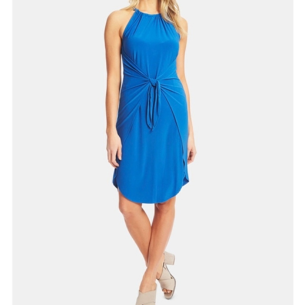 1.STATE Solid Tie Front Knit Dress
